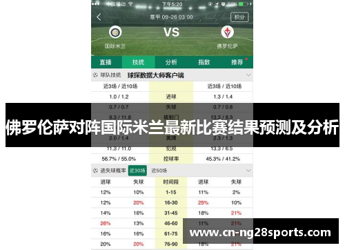 佛罗伦萨对阵国际米兰最新比赛结果预测及分析