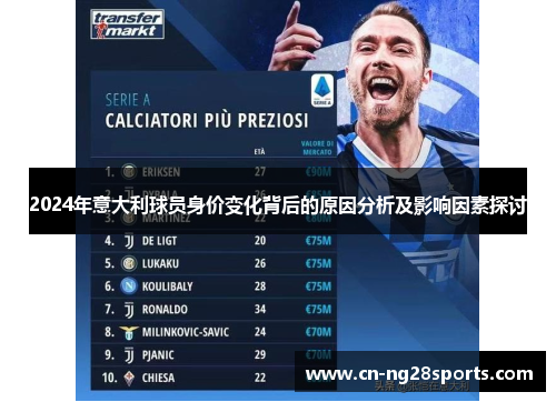 2024年意大利球员身价变化背后的原因分析及影响因素探讨
