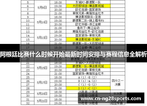 阿根廷比赛什么时候开始最新时间安排与赛程信息全解析