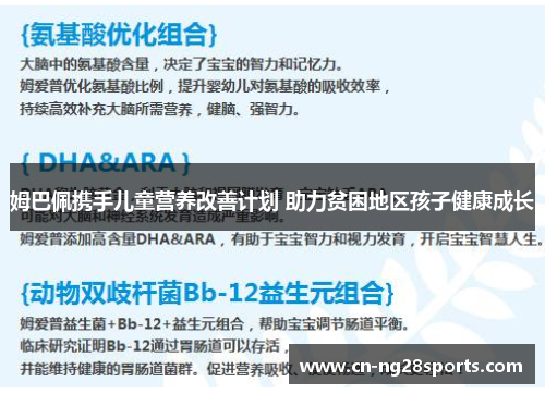 姆巴佩携手儿童营养改善计划 助力贫困地区孩子健康成长